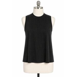Banana Republic BR Sport High-Neck Sweater Tank | Black Minimal Chic | Size S